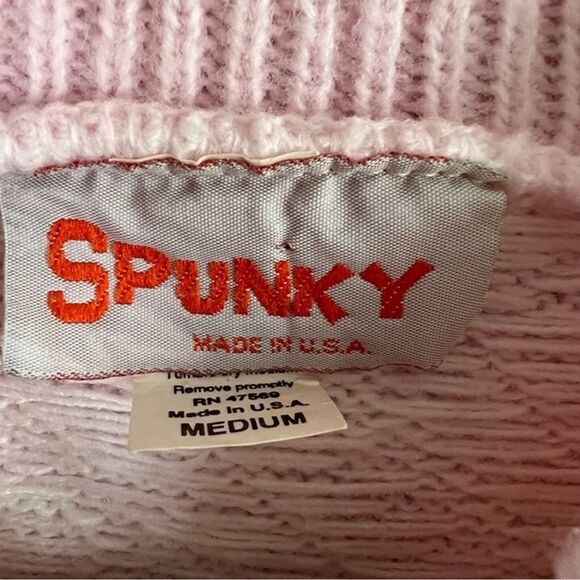 Vintage Spunky Fairy Kei‎ Knit Sweater Pink Purple Sz Medium - Picture 3 of 7